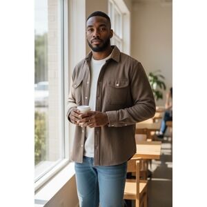 Sonoma Goods for Life Mens Brown Flannel Button Up Shirt Size XXL